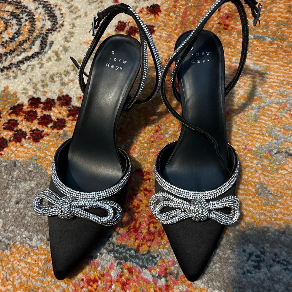 A New Day Black and Silver Women's Shoes